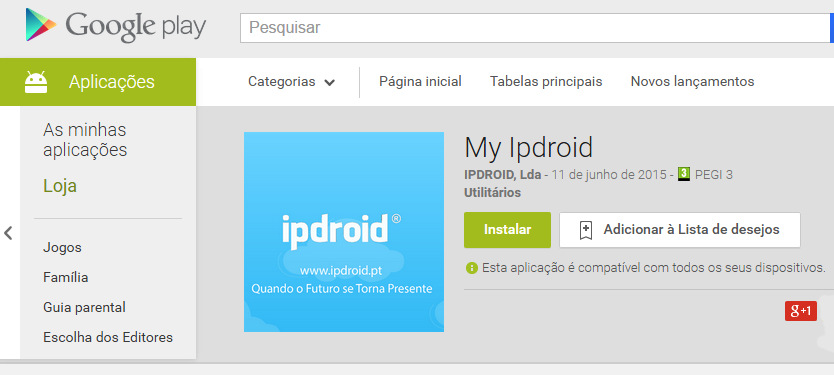 My Ipdroid – A Ipdroid consigo a qualquer hora e em qualquer lugar.