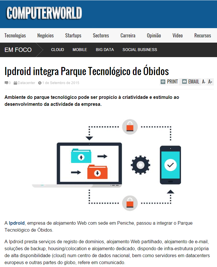 A Ipdroid em foco na Computerworld