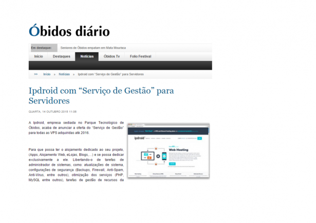 A Ipdroid em artigo do “obidosdiario.com”