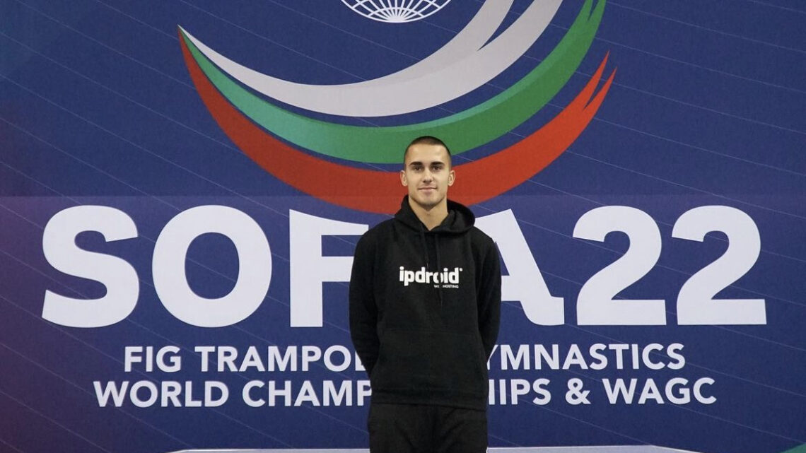 Atleta de Trampolins Patrocinado pela Ipdroid no Mundial de Sofia, Bulgaria Atleta de Trampolins Patrocinado pela Ipdroid no Mundial de Sofia, Bulgaria